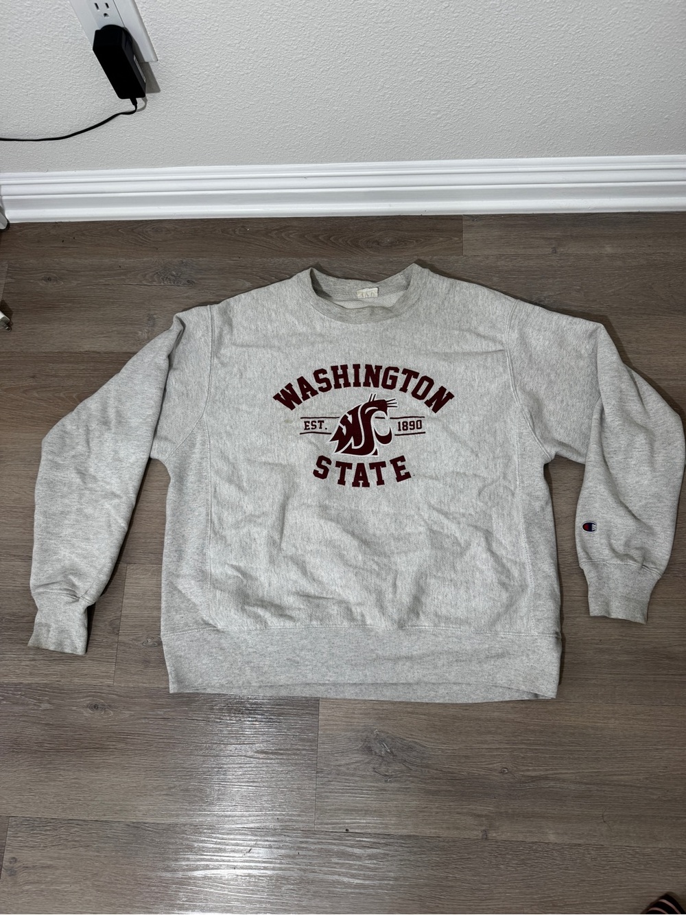 Vintage Washington State Cougars Reverse Weave Sweatshirt Gray Size Large
